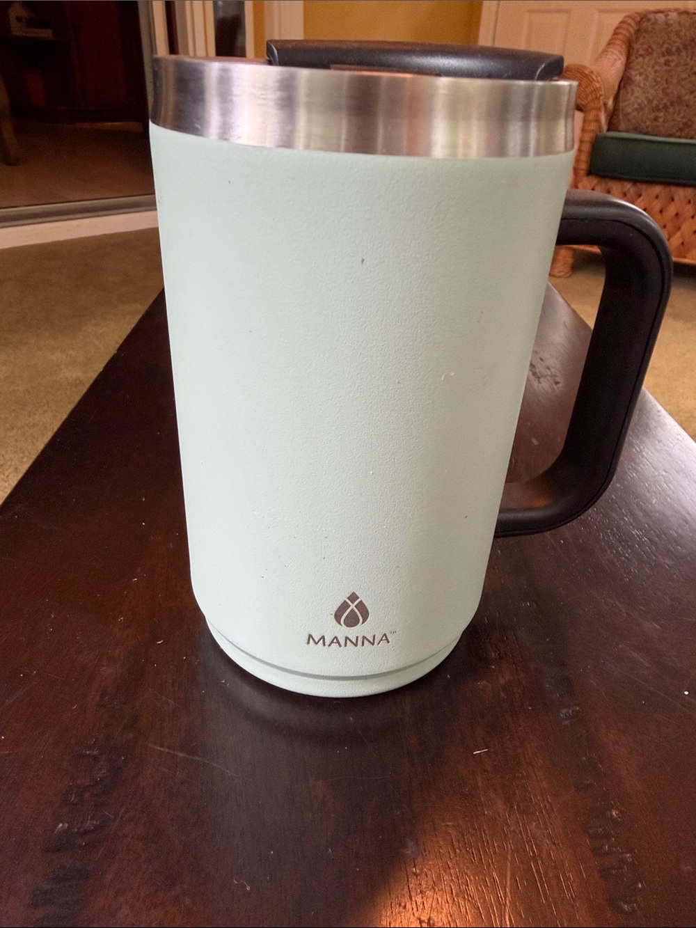 Manna Mint Green Insulated Travel Mug with Handle